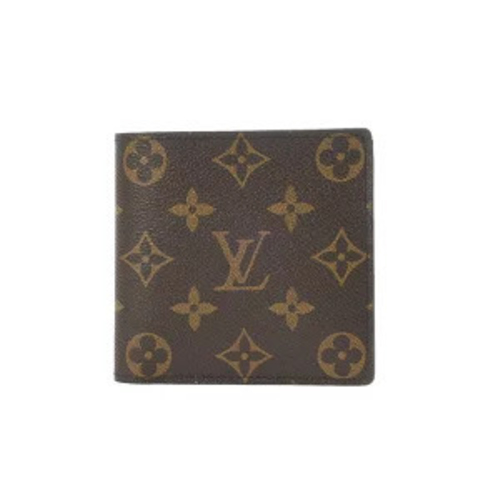 Louis Vuitton Monogram Portefeuille Marco Brown Canvas Bi fold Wallet